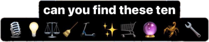 Juego de encontrar 10 emojis escondidos en una imagen