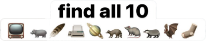 Juego de encontrar 10 emojis escondidos en una imagen