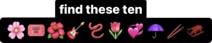 Juego de encontrar 10 emojis escondidos en una imagen